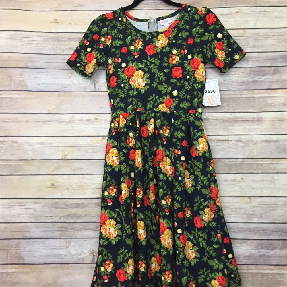 Beautiful Floral LuLaRoe Amelia Dress